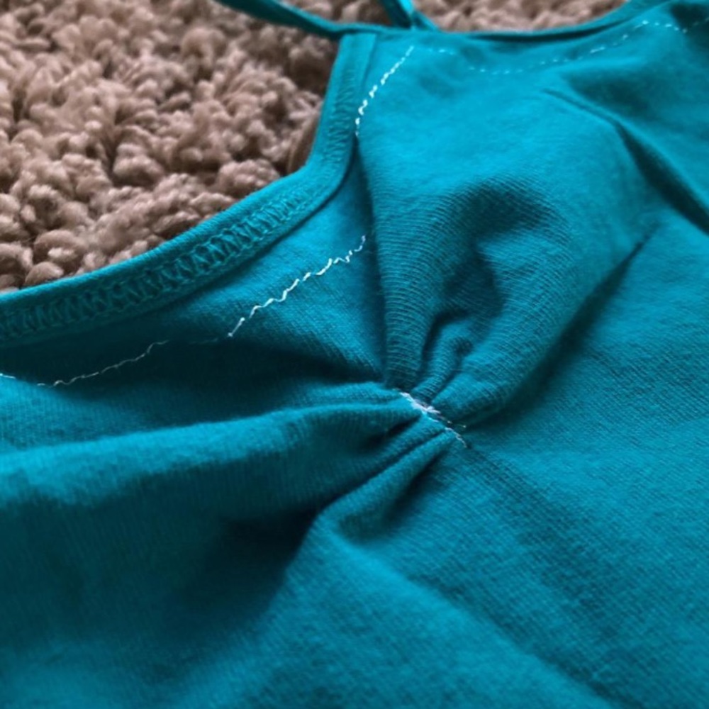 Cotton teal dainty tank